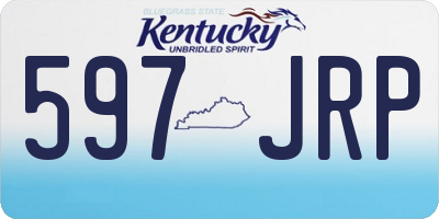 KY license plate 597JRP