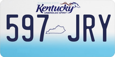 KY license plate 597JRY