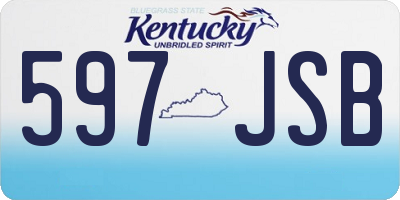 KY license plate 597JSB