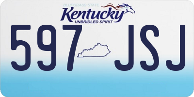 KY license plate 597JSJ