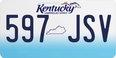 KY license plate 597JSV