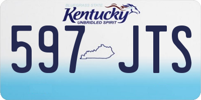 KY license plate 597JTS