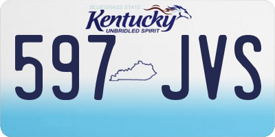 KY license plate 597JVS