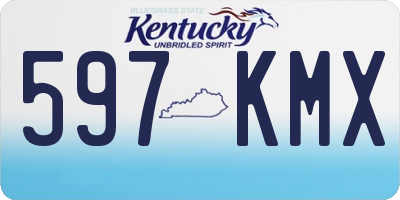 KY license plate 597KMX