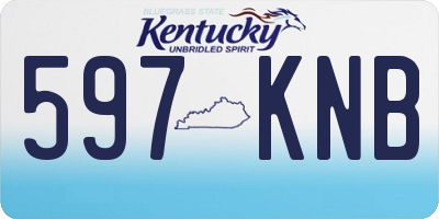 KY license plate 597KNB
