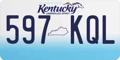 KY license plate 597KQL
