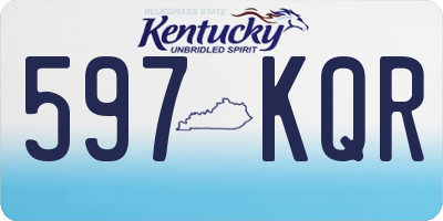 KY license plate 597KQR