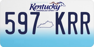 KY license plate 597KRR
