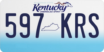 KY license plate 597KRS