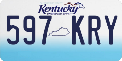 KY license plate 597KRY