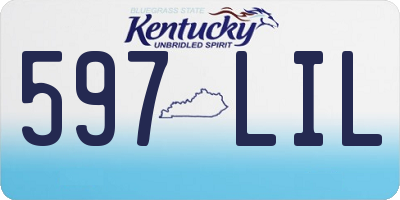 KY license plate 597LIL