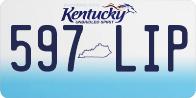 KY license plate 597LIP