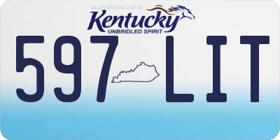 KY license plate 597LIT