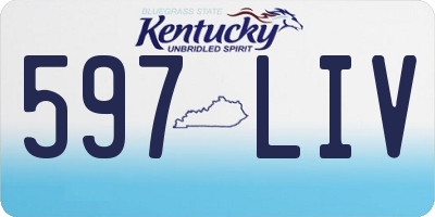 KY license plate 597LIV