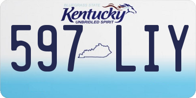 KY license plate 597LIY