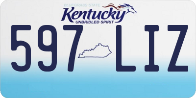 KY license plate 597LIZ