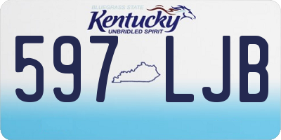 KY license plate 597LJB