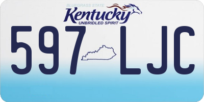 KY license plate 597LJC