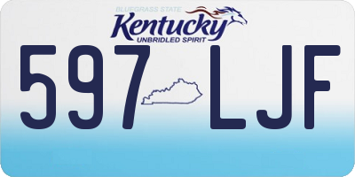 KY license plate 597LJF