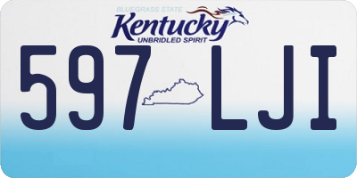 KY license plate 597LJI