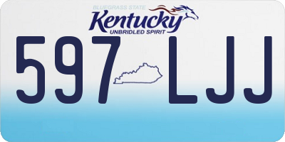 KY license plate 597LJJ