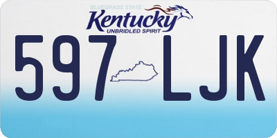 KY license plate 597LJK