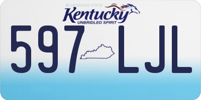 KY license plate 597LJL