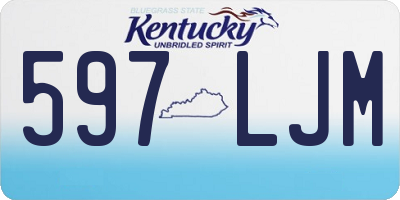 KY license plate 597LJM