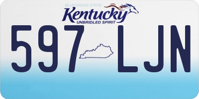 KY license plate 597LJN