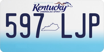 KY license plate 597LJP