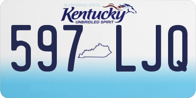 KY license plate 597LJQ