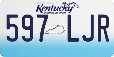 KY license plate 597LJR