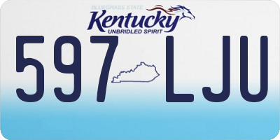 KY license plate 597LJU