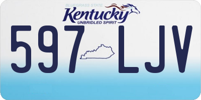 KY license plate 597LJV