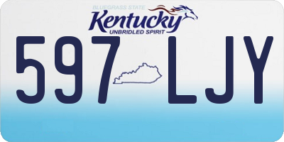 KY license plate 597LJY