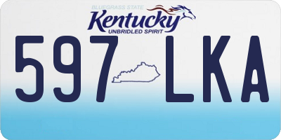 KY license plate 597LKA