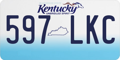 KY license plate 597LKC