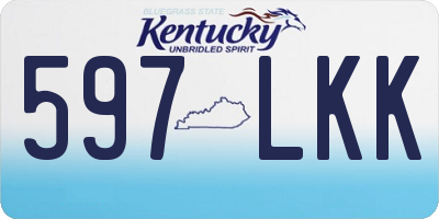 KY license plate 597LKK