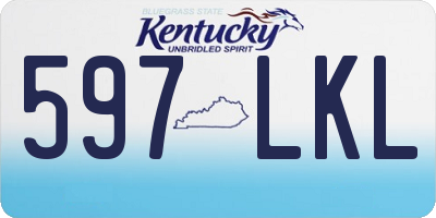 KY license plate 597LKL