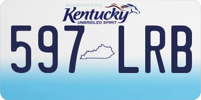 KY license plate 597LRB