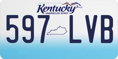 KY license plate 597LVB