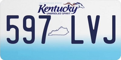 KY license plate 597LVJ