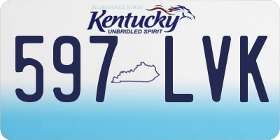 KY license plate 597LVK