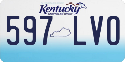 KY license plate 597LVO