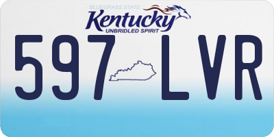 KY license plate 597LVR