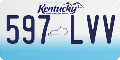 KY license plate 597LVV