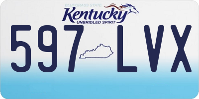 KY license plate 597LVX