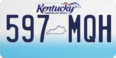 KY license plate 597MQH