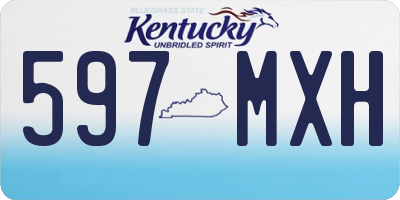 KY license plate 597MXH