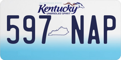 KY license plate 597NAP